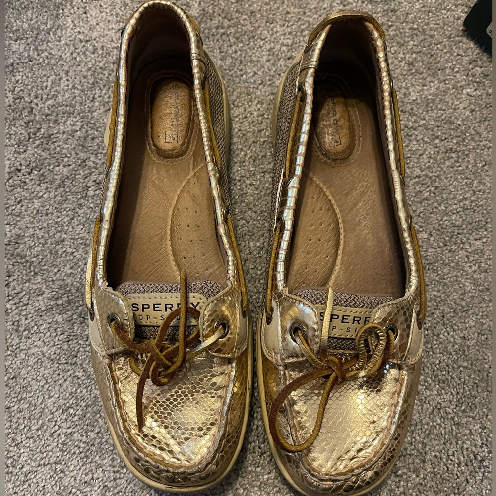 Sperry Angelfish Gold Python Shoes